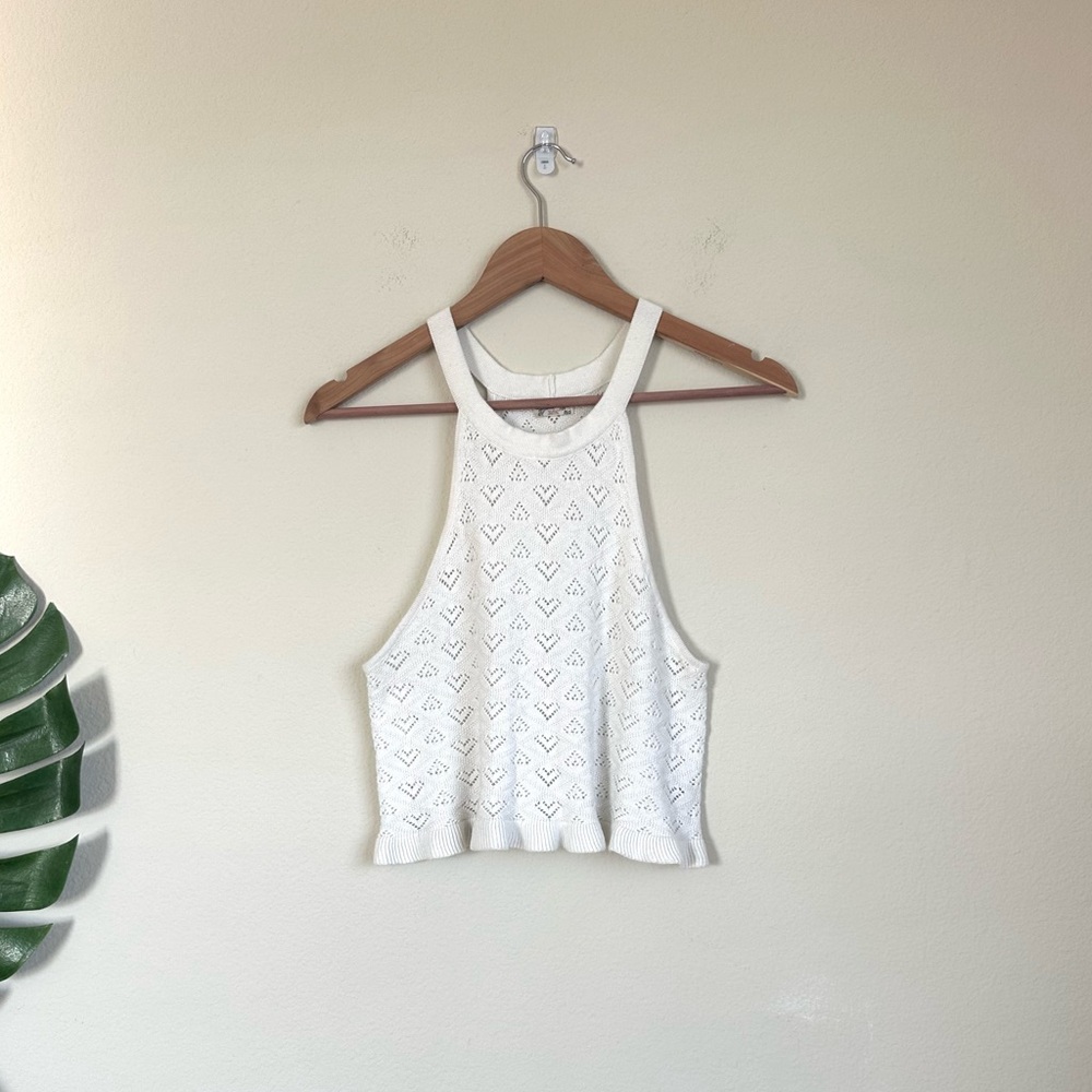 Free People Intimately High Neck Heart Knit Tank